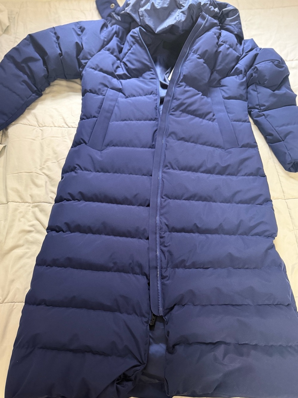 NWT Marmot Prospect Long Down Coat Arctic Navy Blue